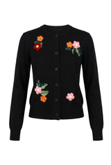 Load image into Gallery viewer, Floral Applique Knit Cardigan
