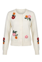 Load image into Gallery viewer, Floral Applique Knit Cardigan
