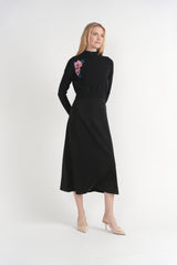 Load image into Gallery viewer, Cropped Embroidered Sweater-Copper Tencel Jumper Combo
