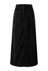 Load image into Gallery viewer, Suede Maxi Fly Front Ulla Skirt

