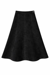 Load image into Gallery viewer, Suede Maxi A Line Skirt
