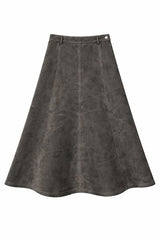 Load image into Gallery viewer, Suede Maxi A Line Skirt
