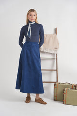 Load image into Gallery viewer, Suede Maxi A Line Skirt
