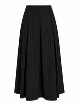 Load image into Gallery viewer, Cool Wool Pin Striped Pleated Midi Skirt

