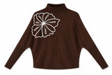 Load image into Gallery viewer, Floral Applique Pin Tuck Sweater
