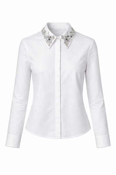 Diamond Brooch Blouse