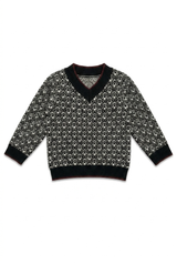Load image into Gallery viewer, Jacquard Knit V Neck Sweater
