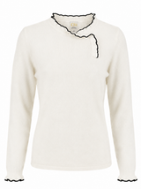 Load image into Gallery viewer, Ruffle Neck Knit Top
