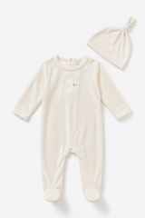 Load image into Gallery viewer, Velour Bunny Footie
