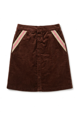 Load image into Gallery viewer, Corduroy Button-Front Skirt
