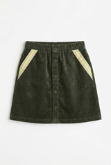 Load image into Gallery viewer, Corduroy Button-Front Skirt
