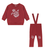 Load image into Gallery viewer, Floral Sweater &amp; Overall Set
