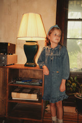 Load image into Gallery viewer, Denim Embroidered Dress
