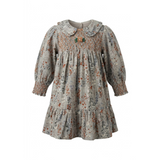 Load image into Gallery viewer, Floral Smocked Corduroy Dress
