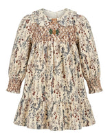 Load image into Gallery viewer, Floral Smocked Corduroy Dress
