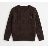 Load image into Gallery viewer, Cable Knit V-Neck Sweater

