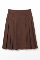 Load image into Gallery viewer, Pleated Button Skirt
