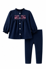 Load image into Gallery viewer, Embroidered Woven Top &amp; Legging Set
