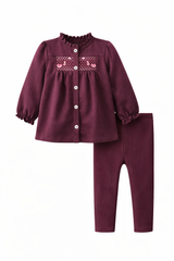 Load image into Gallery viewer, Embroidered Woven Top &amp; Legging Set
