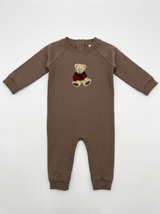 Load image into Gallery viewer, Hook Stitch Bear Romper
