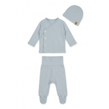 Load image into Gallery viewer, Bamboo Side Snap Cardigan &amp; Footie Set
