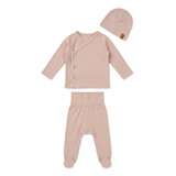 Load image into Gallery viewer, Bamboo Side Snap Cardigan &amp; Footie Set
