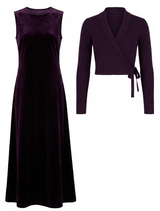 Load image into Gallery viewer, Long Jumper &amp; Wrap Cardigan Set
