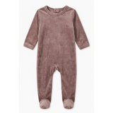 Load image into Gallery viewer, Embossed Velour Footie
