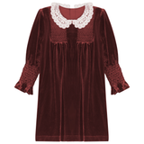Load image into Gallery viewer, Smocked Velour Dress
