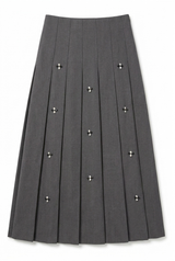 Load image into Gallery viewer, Pleated Skirt With Rhinestone
