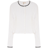 Load image into Gallery viewer, Crop Cardigan With Contrast Trim
