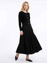 Load image into Gallery viewer, Crop Cardigan With Contrast Trim
