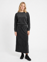 Load image into Gallery viewer, Rib Skirt With Cord Rope &amp; Toggle At Front Waist
