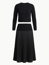 Load image into Gallery viewer, Knit Cardigan And Skirt In Knit And Slinky Fabric
