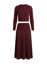 Load image into Gallery viewer, Knit Cardigan And Skirt In Knit And Slinky Fabric
