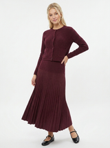 Load image into Gallery viewer, Knit Cardigan And Skirt In Knit And Slinky Fabric
