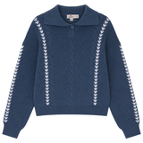 Load image into Gallery viewer, Rib Knit Top With Embroidery
