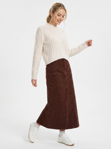 Load image into Gallery viewer, Crop Top With Cable &amp; Rib Knit
