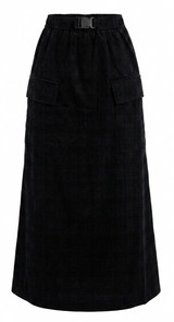 Load image into Gallery viewer, Plaid Midi Length Skirt With Pocket At Sides

