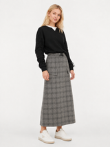Load image into Gallery viewer, Plaid Midi Length Skirt With Pocket At Sides
