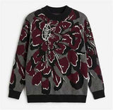 Load image into Gallery viewer, Crew Neck Floral Printed Sweater
