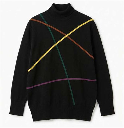 Maternity Mock Neck Sweater With Contrast Stitching