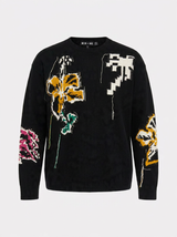 Load image into Gallery viewer, Cropped Floral Fringe Sweater
