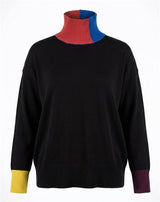 Load image into Gallery viewer, Maternity Contrast Mock Neck Sweater
