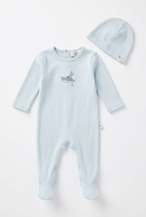 Load image into Gallery viewer, Sail Boat Bunny Print Footie

