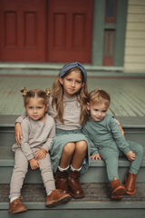 Load image into Gallery viewer, French Fleece Spandex And Corduroy Overall Set

