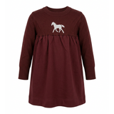 Load image into Gallery viewer, Horse Jacquard Knit &amp; Fleece Dress
