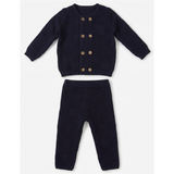 Load image into Gallery viewer, Knitted Double Breasted Sweater With Crest Set

