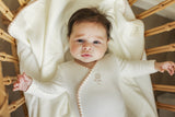 Load image into Gallery viewer, Rose Embroidery Wrap Footie
