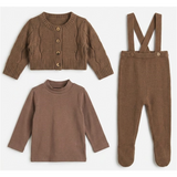 Load image into Gallery viewer, Overall Cardigan &amp; Mock Neck Set
